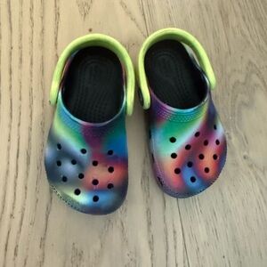 Toddler Tie Dye Crocs multicolor